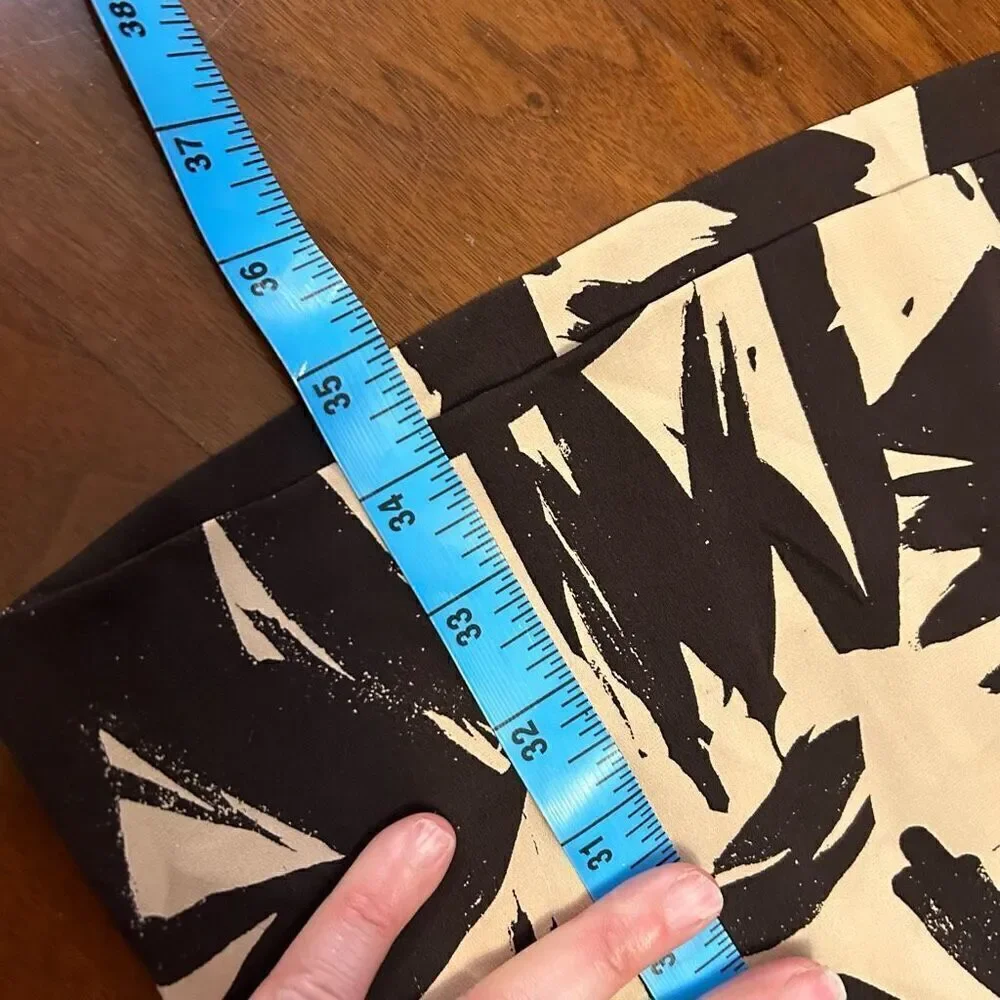 Diane Von Furstenburg women's brown palm floral print 95% silk blend dress‎ size - Picture 5 of 6